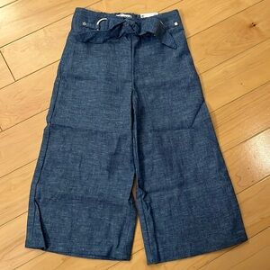 Mayoral culotte wide leg chambray kids 4 nwt